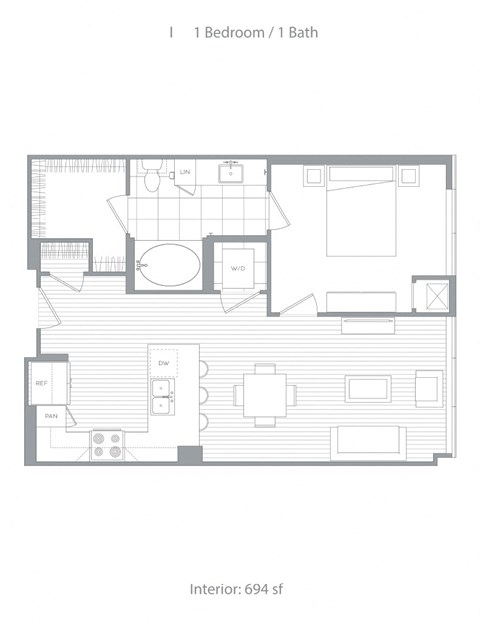 I 1 bedroom 1 bath at Stanza Little Italy, California, 92101